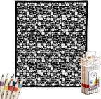 DIY Coloring Blanket for Adults, Color Your Own Velvet Blanket with 24 Washable Markers, Soft Cozy Coloring Kit for Home Decor & Daily Use, Unique Birthday Gift (Cats & Dogs) - Image 11
