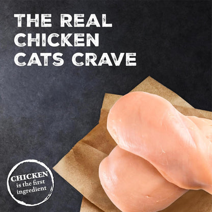 Blue Buffalo natural chicken flavor cat treats ingredient list side view