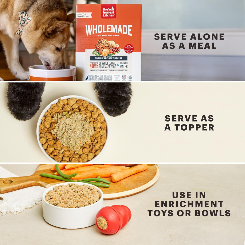 The Honest Kitchen Human Grade Wholemade(TM) Dehydrated Dog Food, Whole Grain Beef and Oat, 10 lb (makes 40lbs) - Image 9