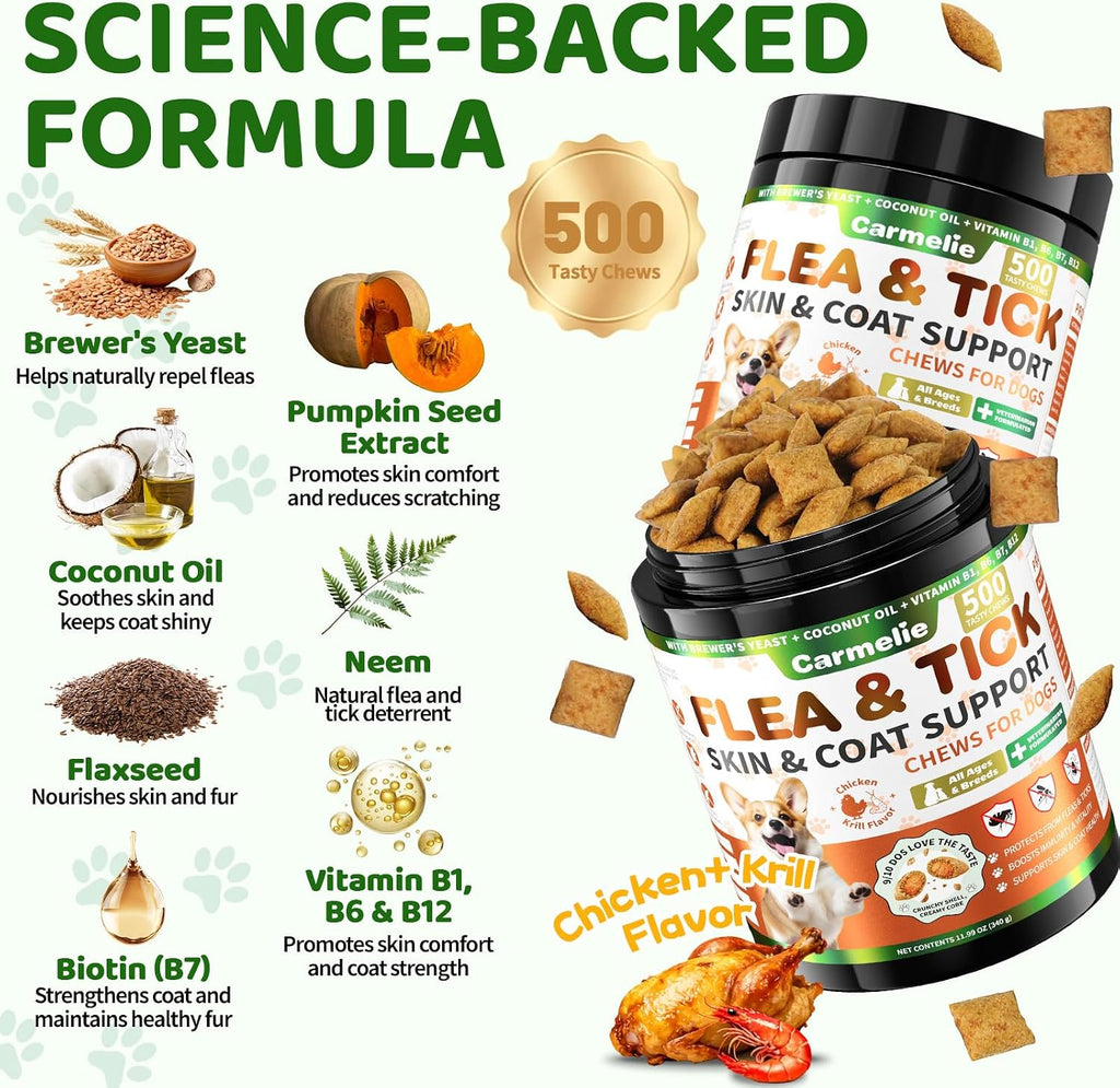 Supa Paws dog multivitamin chewables supporting healthy skin and coat.