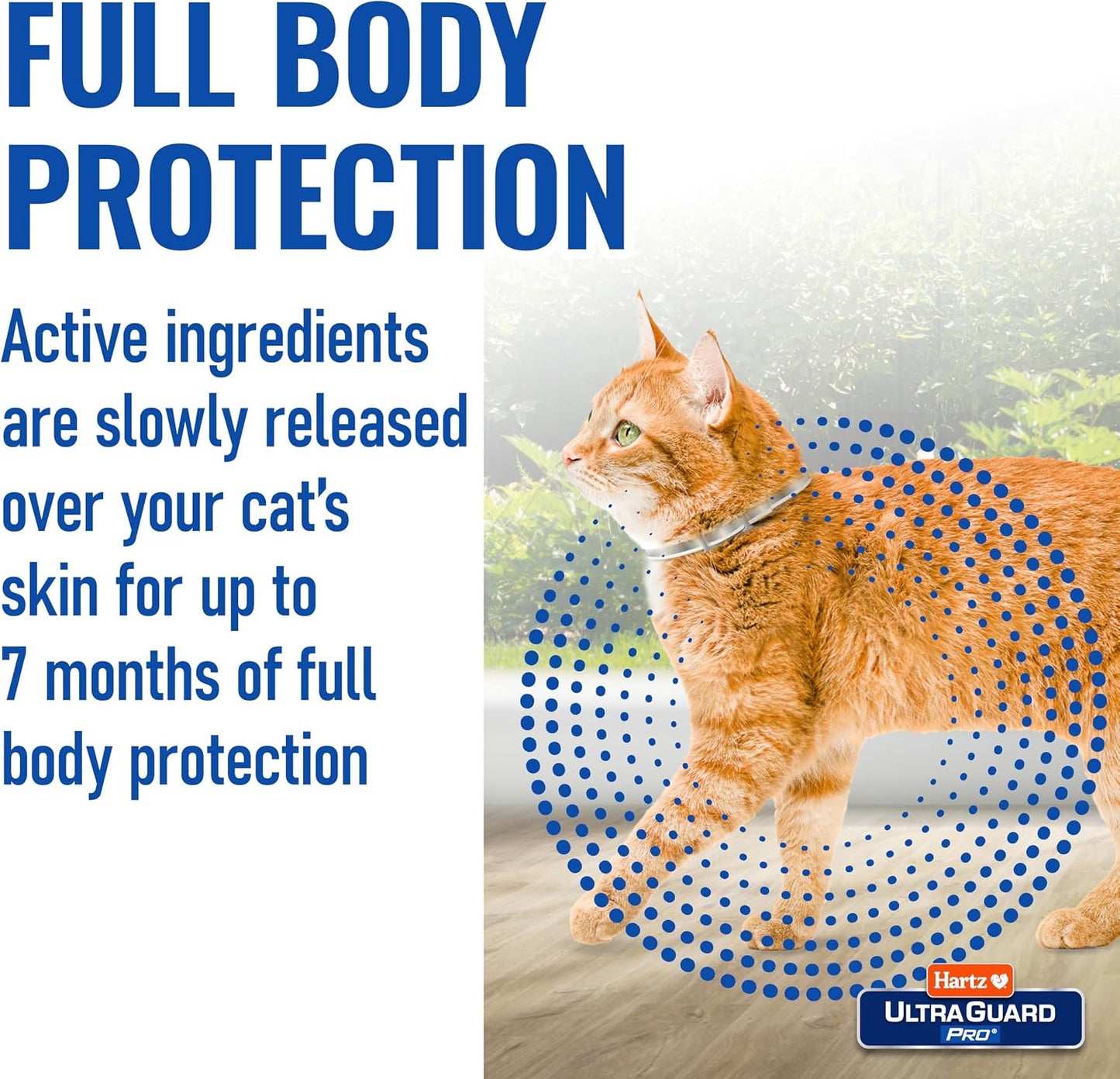 Hartz water resistant flea collar for cats back view of box