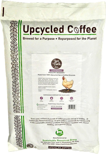 Coffee Bedding for Chickens Loose Upcycled Coffee Grounds Poultry Litter for Coops & Brooders, Natural Clumping & Odor Control, 20 lbs - Image 10