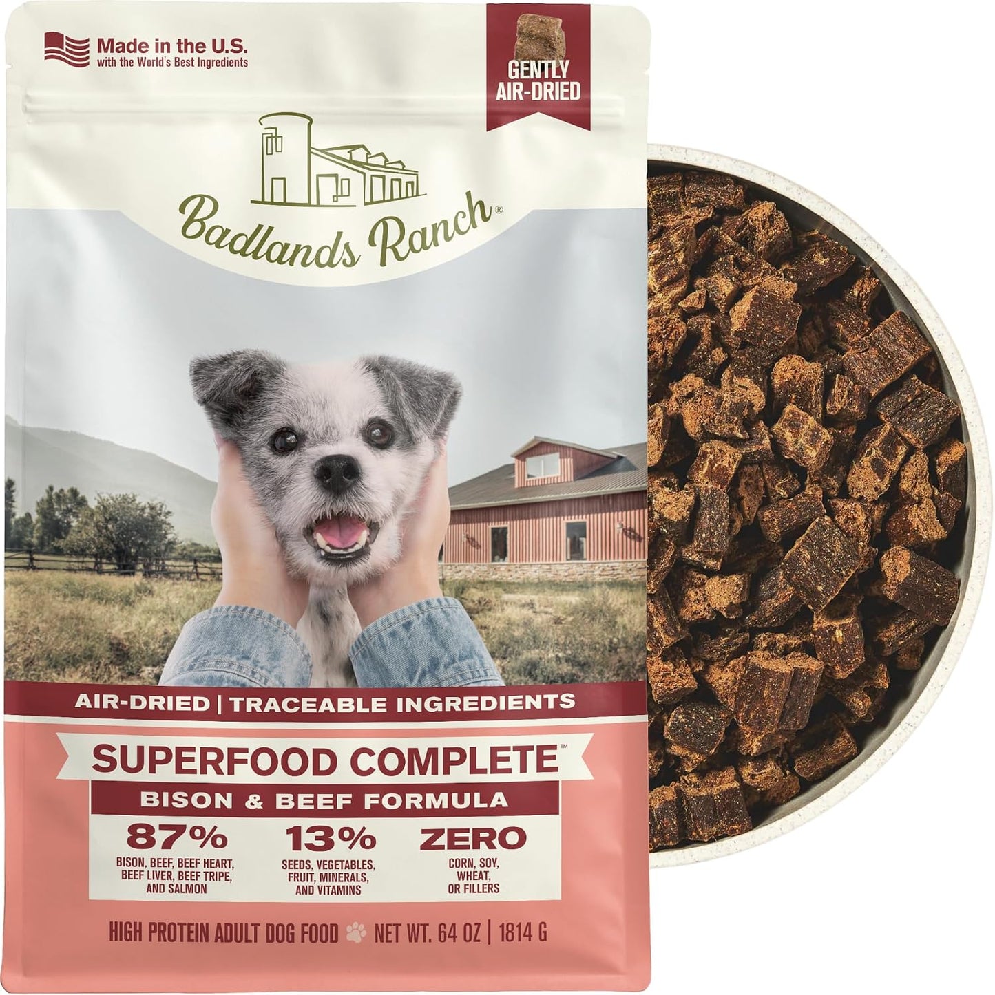 BADLANDS RANCH by Katherine Heigl - Superfood Complete Air-Dried Beef Dog Food - High Protein with Superfoods for Daily Wellness & Consistent Nutrition - 24 oz - Image 13