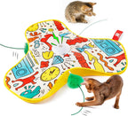 Imported squeaking mouse sound cat simulator toy packaging contents layout.