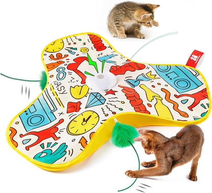 Imported squeaking mouse sound cat simulator toy packaging contents layout.