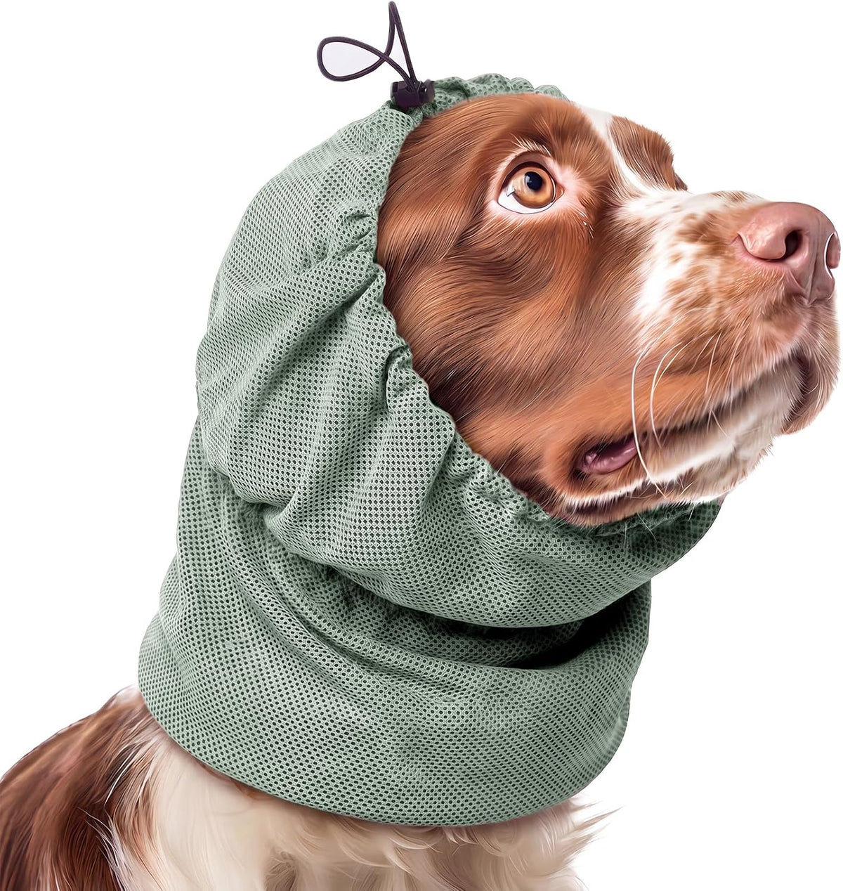 ROZKITCH Grass Seed Ear Protector Dog Neck Wrap Grey S | Breathable Mesh, Adjustable Drawstring, Stretchy, Lightweight, Quick Dry, Stop Grass Seeds - Image 9