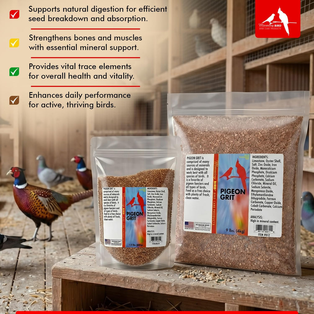 Morning Bird Pigeon Grit label details