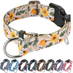 Martingale Collar for Dogs with Buckle Floral No Pull Training Dog Collars (Purple Floral, Medium) - Image 12