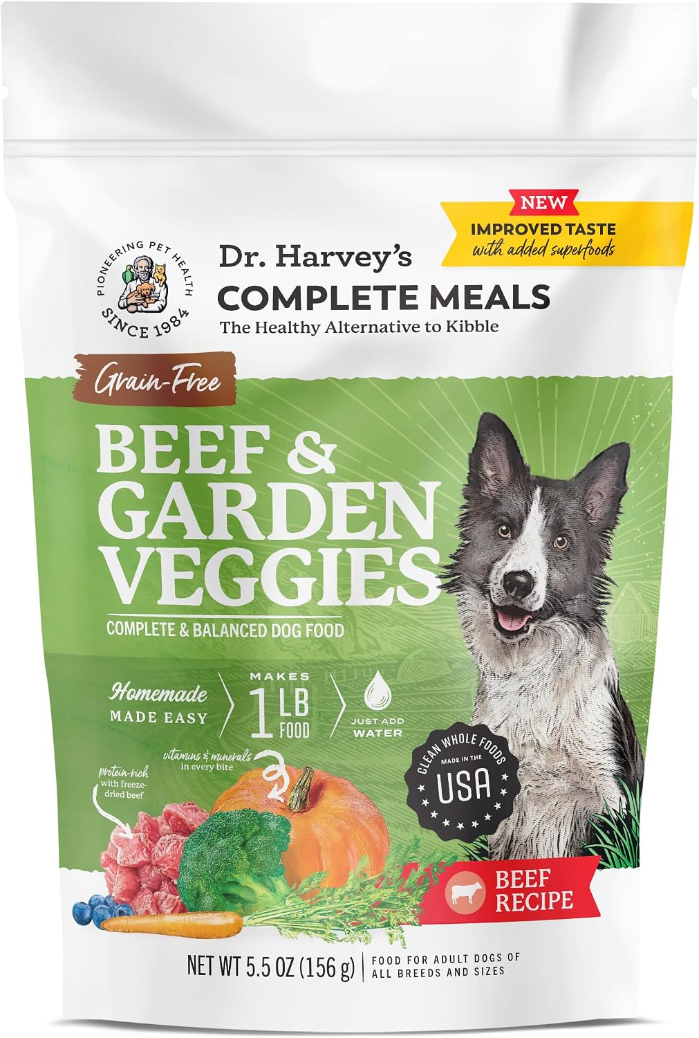 Dr. Harvey's Beef & Garden Veggies Dog Food, Grain-Free Dehydrated Food for Dogs with Freeze-Dried Beef (5 Pounds) - Image 9