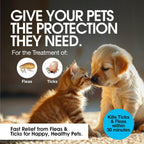 Milk flavored oral suspension for dogs and cats packaging back label details