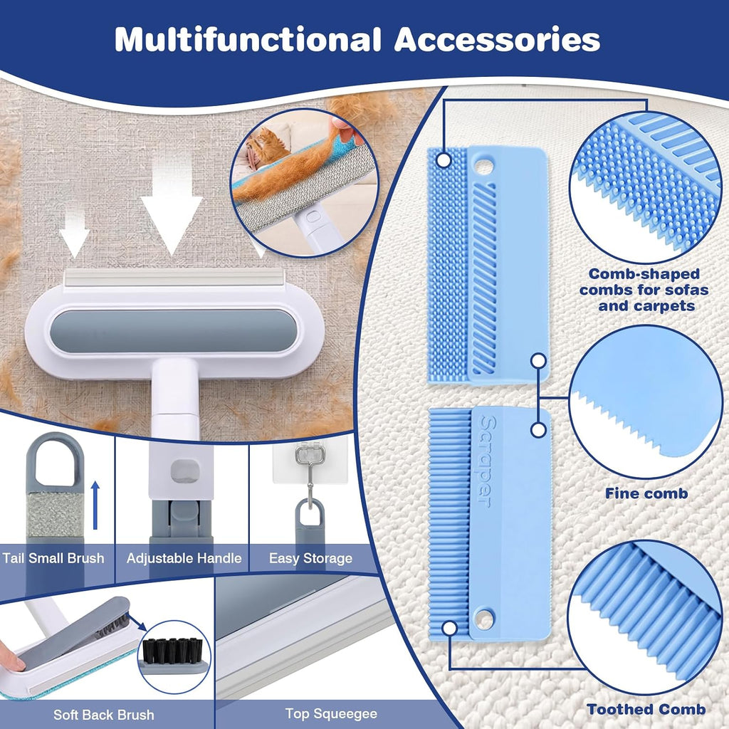 Handheld pet hair brush for couch cleaning
