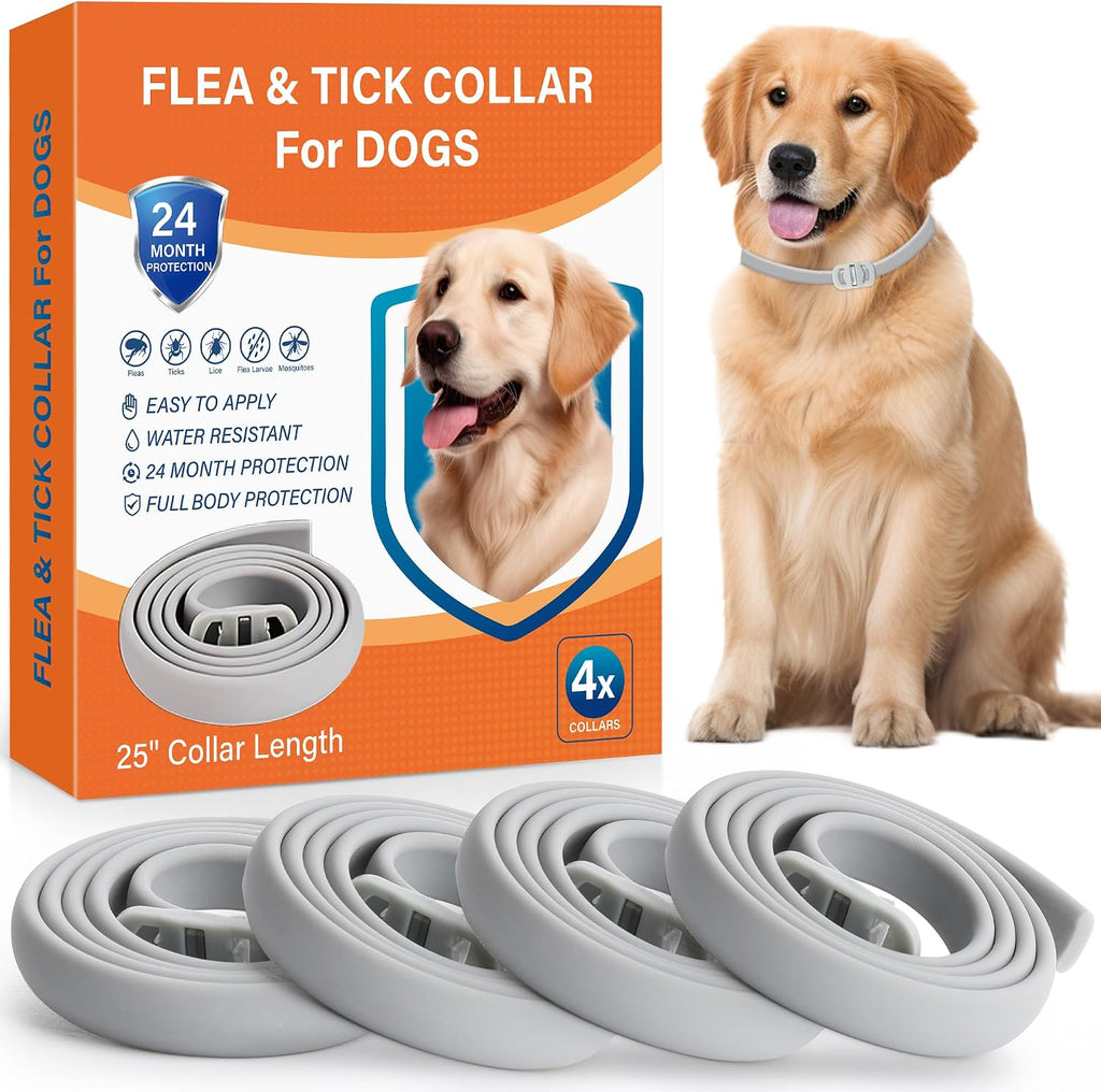 Vicsom flea and tick collar for dogs 4 pack front view