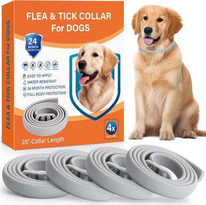 Vicsom flea and tick collar for dogs 4 pack front view