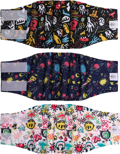 CuteBone Dog Belly Bands for Male Dogs Wraps Washable Doggie Diapers DM07S - Image 13