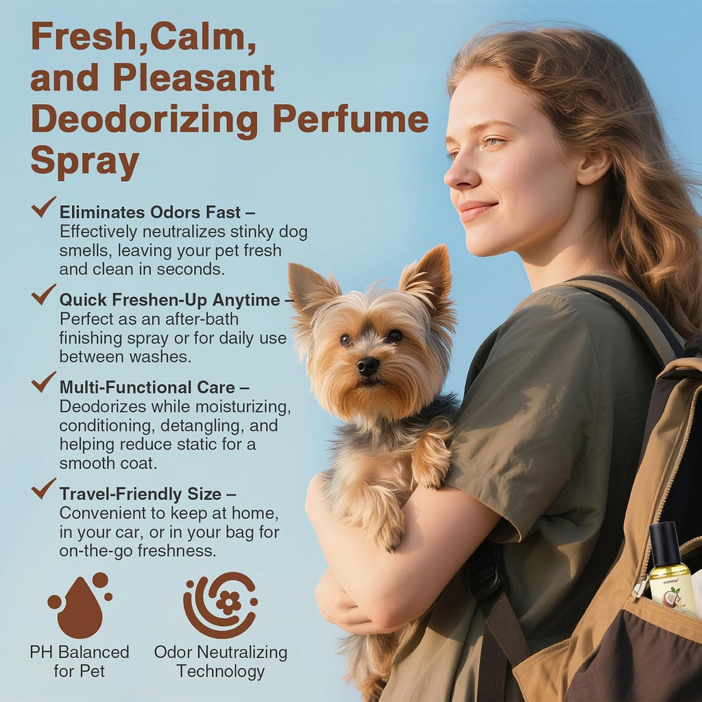 Dog Cologne & Pet Perfume - Long-Lasting Coconut & Vanilla Scent | Alcohol-Free Deodorizing Spray for Dogs & Cats, Gentle Non-sticky Grooming Formula, 4.06 oz - Image 9