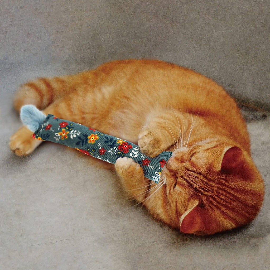 Close up of bite-resistant corduroy fabric on Jumpaws cat toy