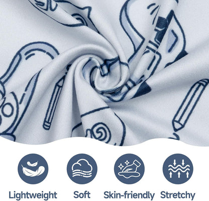 XPUDAC four piece dog pajama set laid out flat showing stitching details.