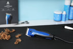 Detachable blade system shown with size ten ceramic grooming blade.