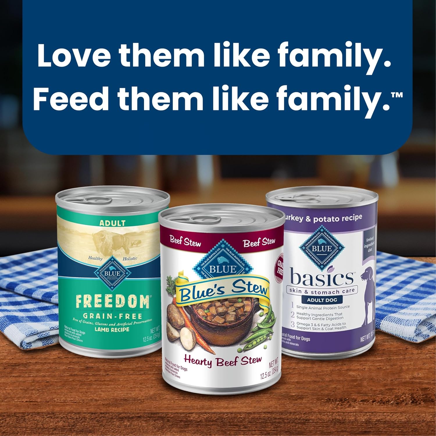 Blue Buffalo Blue's Stew Variety Pack Hearty Beef & Country Chicken Stew Natural Grain Free Wet Dog Food with Real Meat in Thick Savory Gravy, Natural Ingredients, 12.5-oz Cans (6 Count) - Image 9