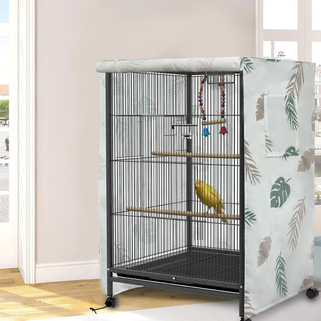Washable good night bird cage cover fabric texture close up
