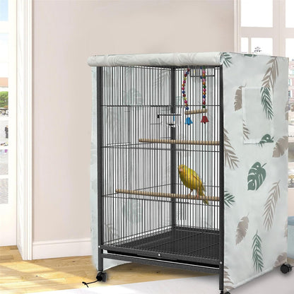 Washable bird cage fabric cover showing durable PU material details