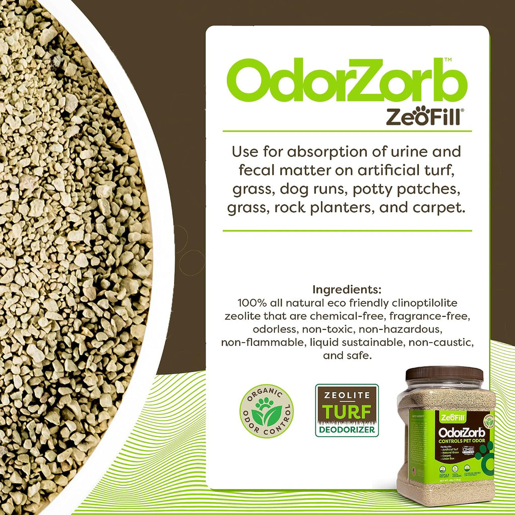 Natural zeolite mineral granules for pet odor