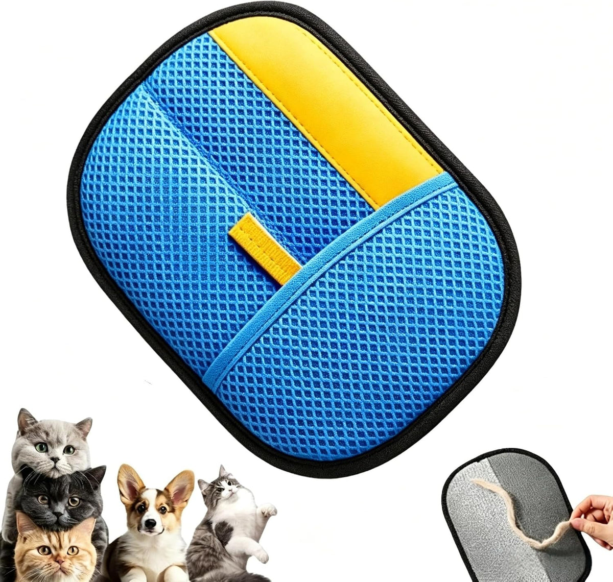 Purepath pet hair removal glove front view for grooming and cleaning