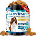 Woyamay Flea and Tick Prevention for Dogs Chewables front packaging view showing 200 soft treats.