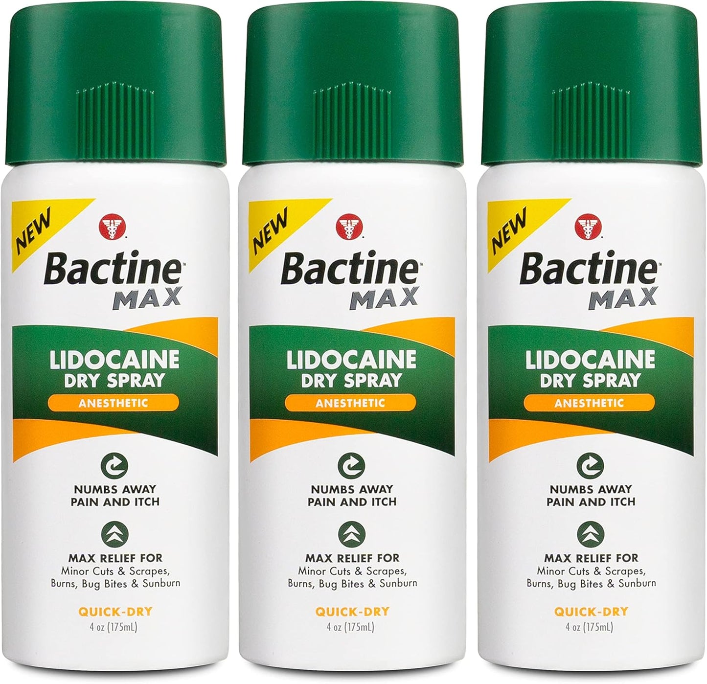 Bactine MAX Dry Spray 4 percent lidocaine front view for pain relief