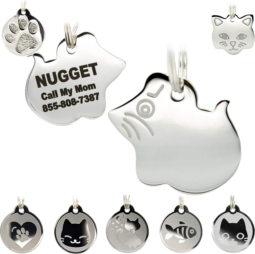 PetANTastic personalized pet name tag close up on engraving