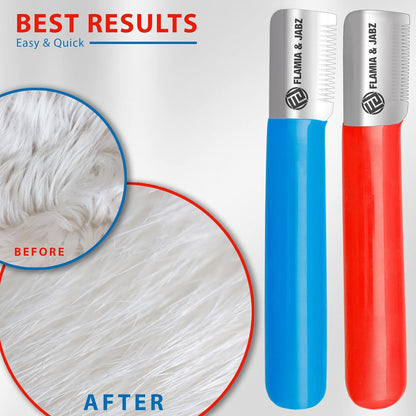 Ergonomic dead hair remover tools for professional dog show preparation