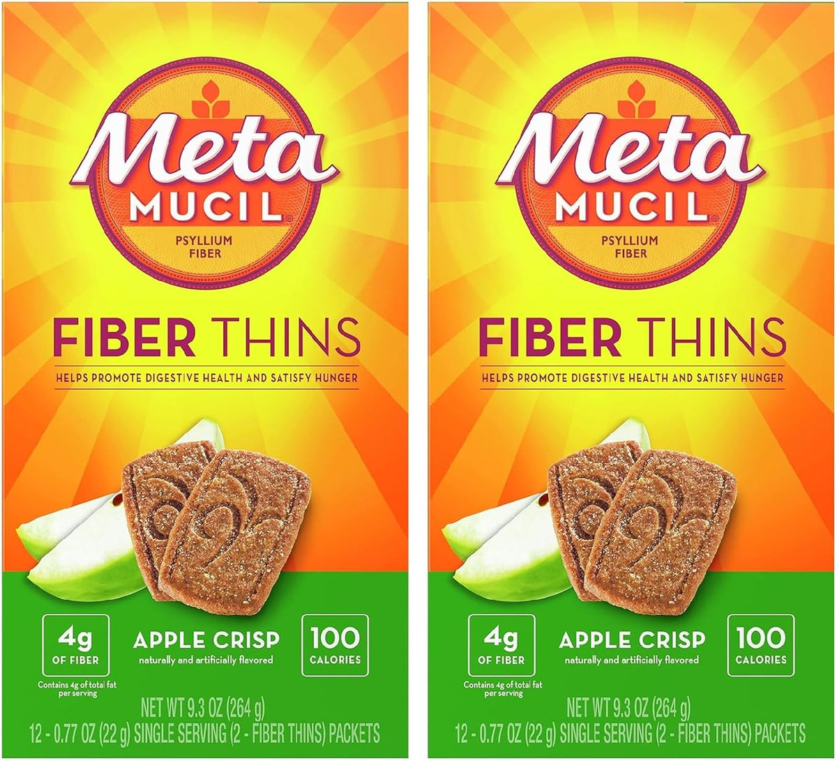 Metamucil, Fiber Thins, Daily Psyllium Husk Fiber Supplement, Supports Digestive Health and Satisfies Hunger, Chocolate Flavor, 48 Total Servings (4 Packs of 12) - Image 6