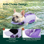 Adjustable dog swimming vest featuring anti choke chin float support board.