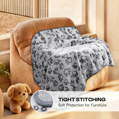 Luciphia double sided polyester fleece dog mat inside a pet crate