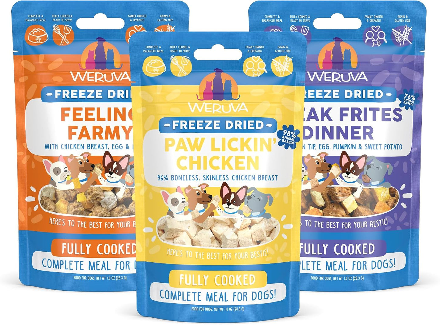 Weruva Dog Freeze Dried, Feeling Farmy with Chicken Breast, Egg & Pumpkin, 5.5oz Bag - Image 13