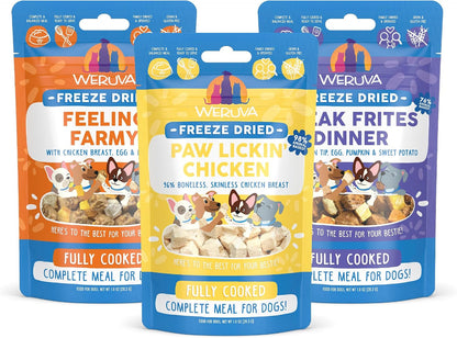 Weruva Dog Freeze Dried, Feeling Farmy with Chicken Breast, Egg & Pumpkin, 5.5oz Bag - Image 13