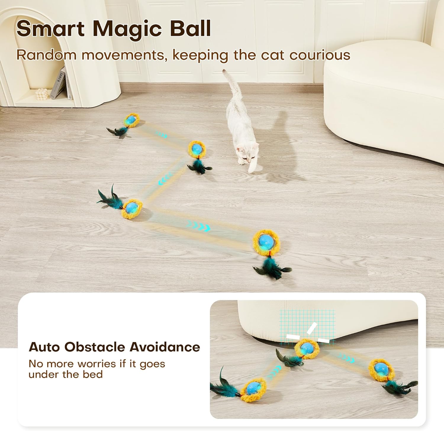 Potaroma cat exercise toy with three speed modes
