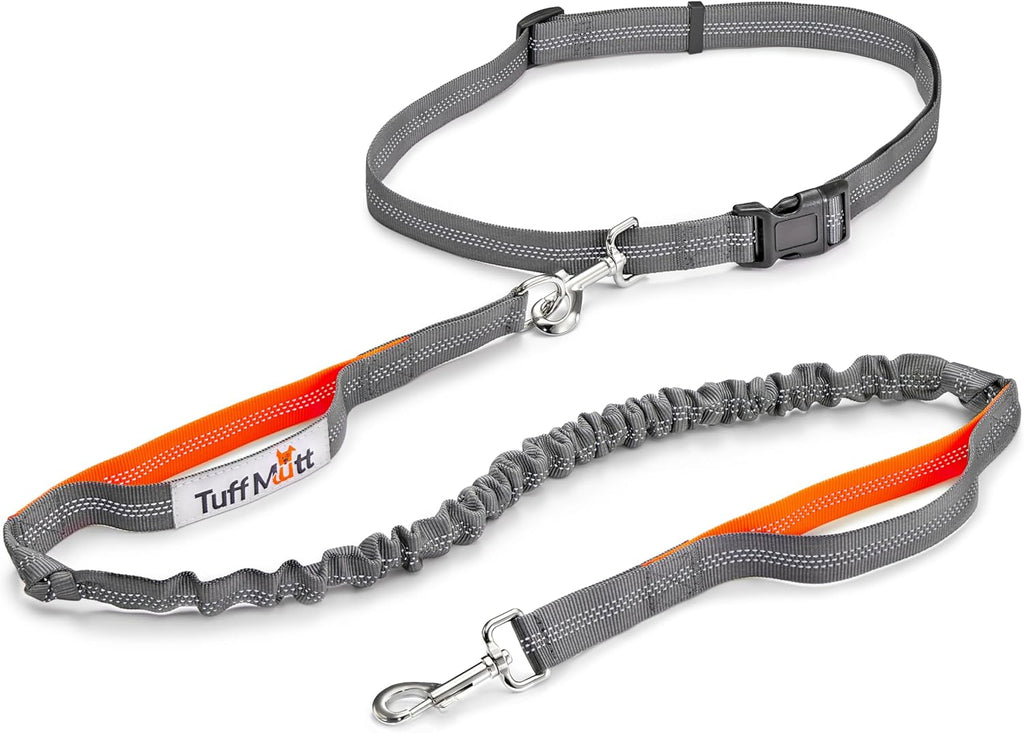 Tuff Mutt Hands-Free Waist Leash for Dog Walking, Running and Hiking, Adjustable Belt with Double Handle, Reflective Bungee Design for Large & Medium Dogs - Image 14