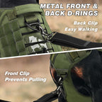WINGOIN military K9 pet vest green side profile on German Shepherd