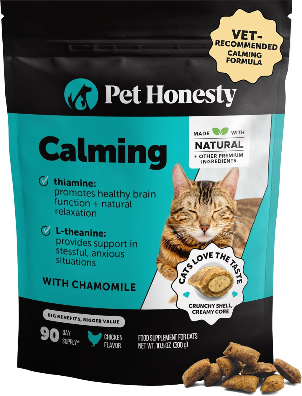 Pet Honesty Cat Calming Treats Alternative, Vet Backed Chews, Chicken 300ct - Image 11