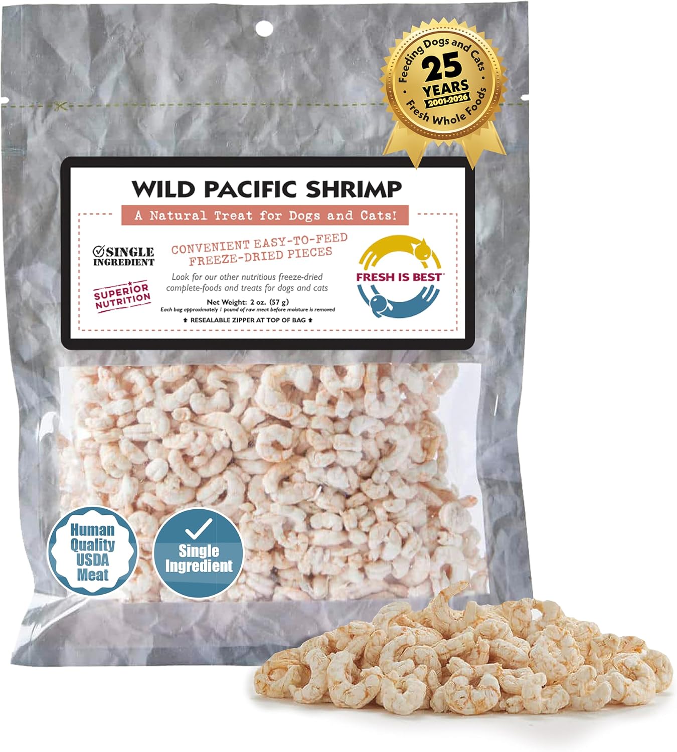 Fresh Is Best Silverside Minnows Freeze Dried Dog Treats - Raw Freeze Dried Cat Treats in Resealable Zipper Bag - High-Protein Minnows for Cats and Dogs - Made in the USA - Image 12