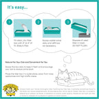 Graphic showcasing hard clumping feature of Dr. Elsey's cat litter
