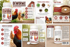 Farmalab natural dewormer supplement bottle label details