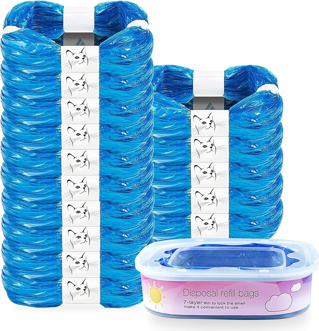 KMKMVV 15 pack cat litter refills bag front view showing packaging and included cartridge