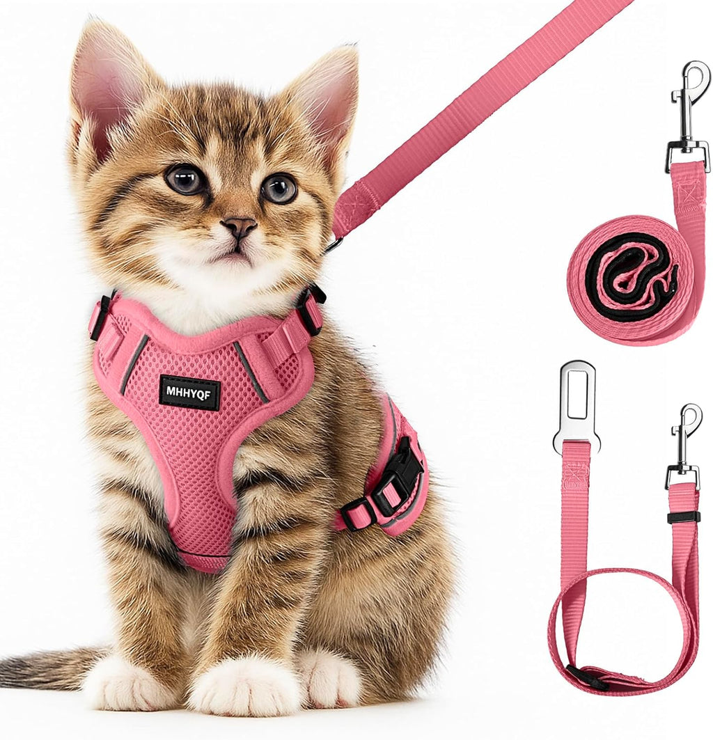 MHHYQF breathable pet mesh jacket demonstrating the dual metal D-ring leash connections.