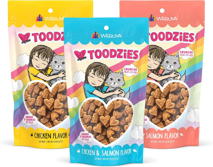 Weruva BFF Toodzies, Chicken and Salmon Crunchy Cat Treats, 2oz Bag - Image 14