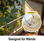 Korerpall cat safety net installed on apartment balcony