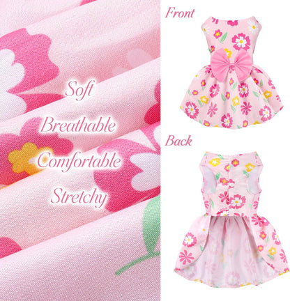 BAOBICUTE lightweight pet dresses showing breathable fabric texture