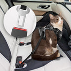 Medium size black feline walking vest back metal leash ring