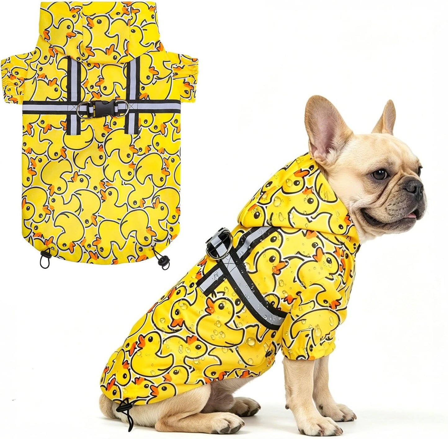 BEAUTYZOO Dog Raincoat Hooded with Harness Built-in for Small Medium Large Dogs Girls Boys, Dog Rain Jacket Slicker Poncho, Waterproof Dog Rain Coat Clothes for Winter Rainy Snowy Days, Pink XS - Image 12